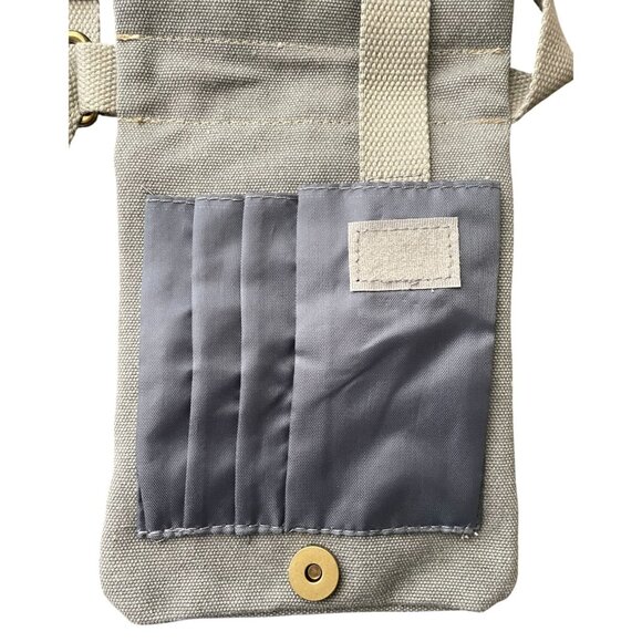 Triple Tree canvas crossbody shoulder bag purse gray adjustable - Picture 8 of 12